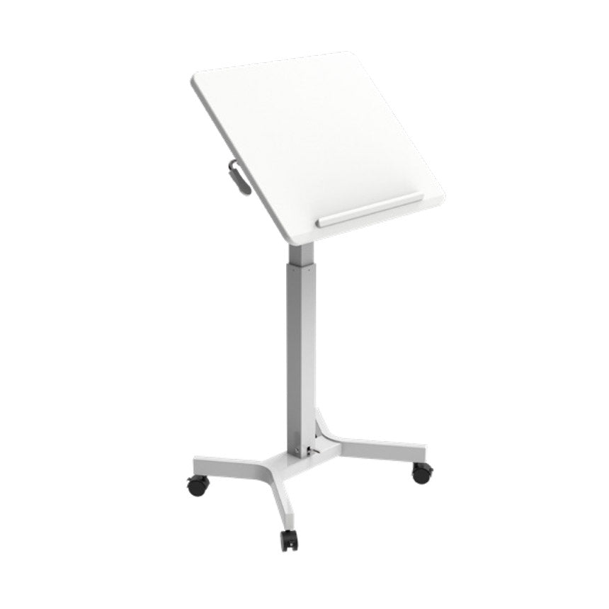 Lectern Mobile & Height Adjustable – White